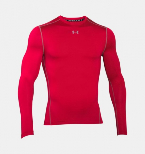 Under Armour ColdGear® Armour Compression Crew Long Sleeve T-shirt Red photo