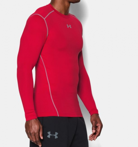 Under Armour ColdGear® Armour Compression Crew Long Sleeve T-shirt Red price
