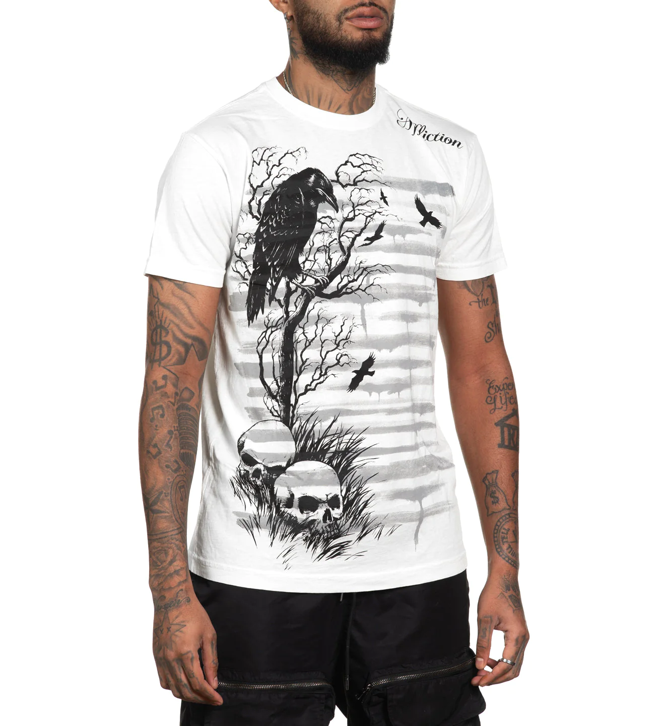 Футболка Affliction Branch Out Vintage White цена