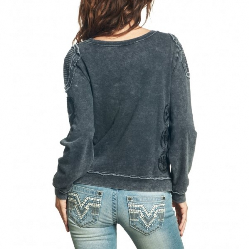 Женский лонгслив Affliction Divio Relic LS Boatnk Crop ціна