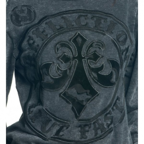 Женский лонгслив Affliction Divio Relic LS Boatnk Crop фото