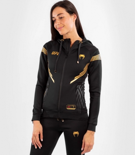 Женская толстовка Venum Authentic UFC FightNight Black Gold цена