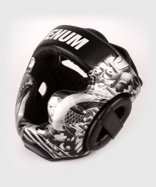 Детский боксерский шлем Venum YKZ21 Kids Headgear Black White  купить