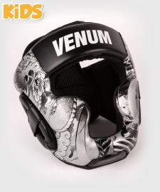 Дитячий боксерський шолом Venum YKZ21 Kids Headgear Black White 
