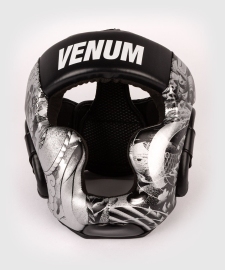 Детский боксерский шлем Venum YKZ21 Kids Headgear Black White  цена