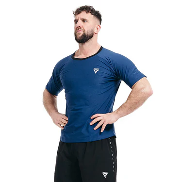 Компресійна футболка RDX M1 SWEAT T-SHIRT MEN Navy Blue купити