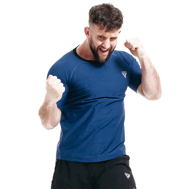 Компресійна футболка RDX M1 SWEAT T-SHIRT MEN Navy Blue ціна
