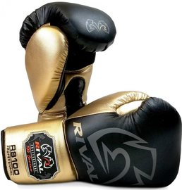 Боксерские перчатки Rival RS100 Professional Sparring Gloves Black Gold