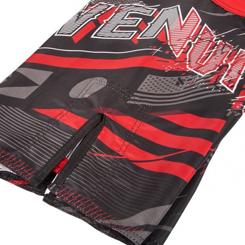 Venum All Flags Fightshorts Black Red Kyiv