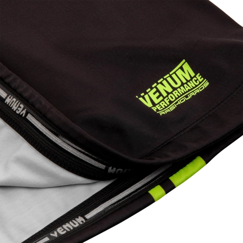 Рашгард Venum Logos Rashguard Long Sleeves Black Neo Yellow розмір
