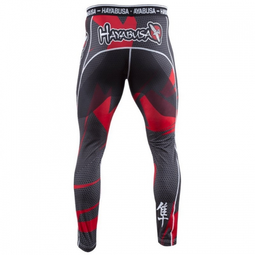 Компрессионные штаны Hayabusa Metaru 47 Silver Compression Pants Black Red купить