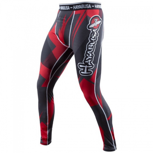 Компрессионные штаны Hayabusa Metaru 47 Silver Compression Pants Black Red цена