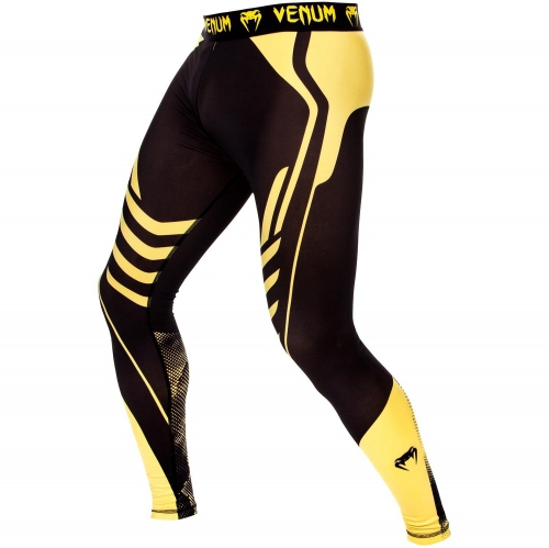 Компресійні штани Venum Technical Spats Black Yellow ціна