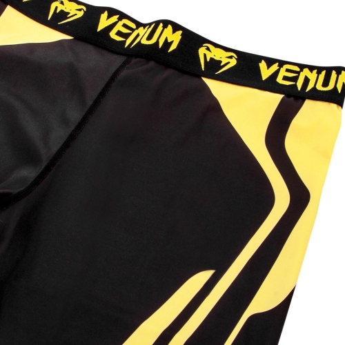 Компресійні штани Venum Technical Spats Black Yellow оригінал