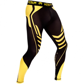 Компрессионные штаны Venum Technical Spats Black Yellow