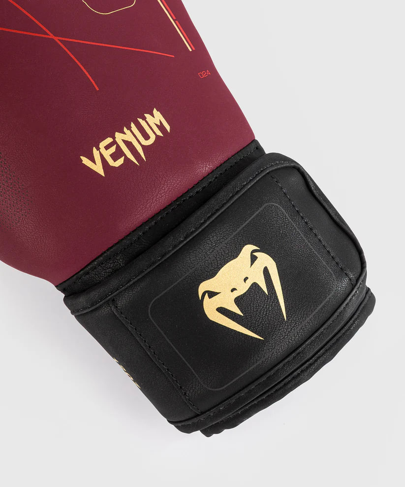 Боксерські рукавиці Venum Tactical XT Boxing Gloves -  Black/Burgundy/Gold купити