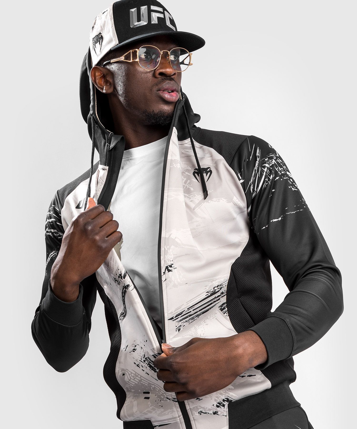 Venum UFC Authentic Fight Week Mens 2.0 Zipped Hoodie Sand buy