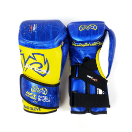 Снарядні рукавиці Rival RFX-Guerrero Intelli-Shock Bag Gloves P4P Edition Blue Yellow, Фото № 2