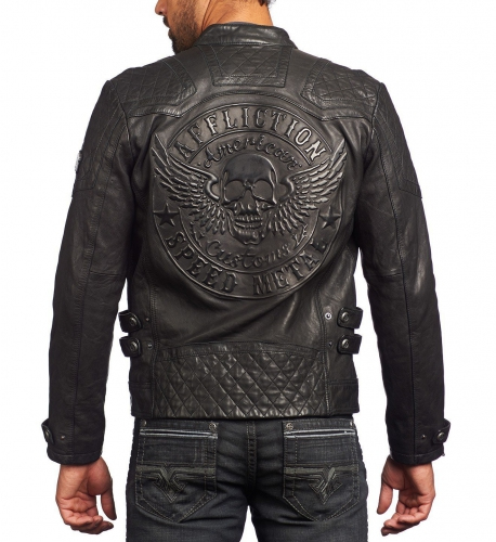 Кожаная куртка Affliction On Fire Leather Jacket ціна