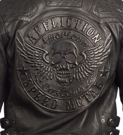 Кожаная куртка Affliction On Fire Leather Jacket, Фото № 4