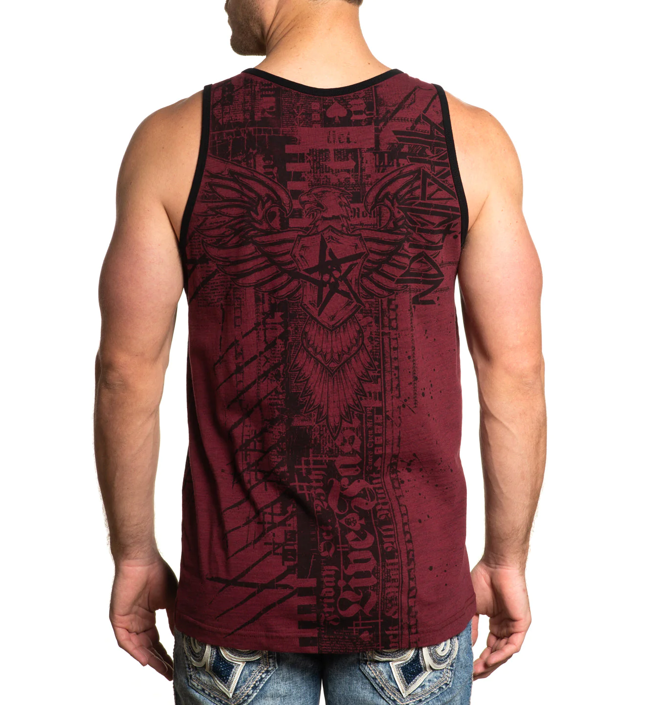 Affliction Dust Cloud Tank Red Ochre T-shirt buy