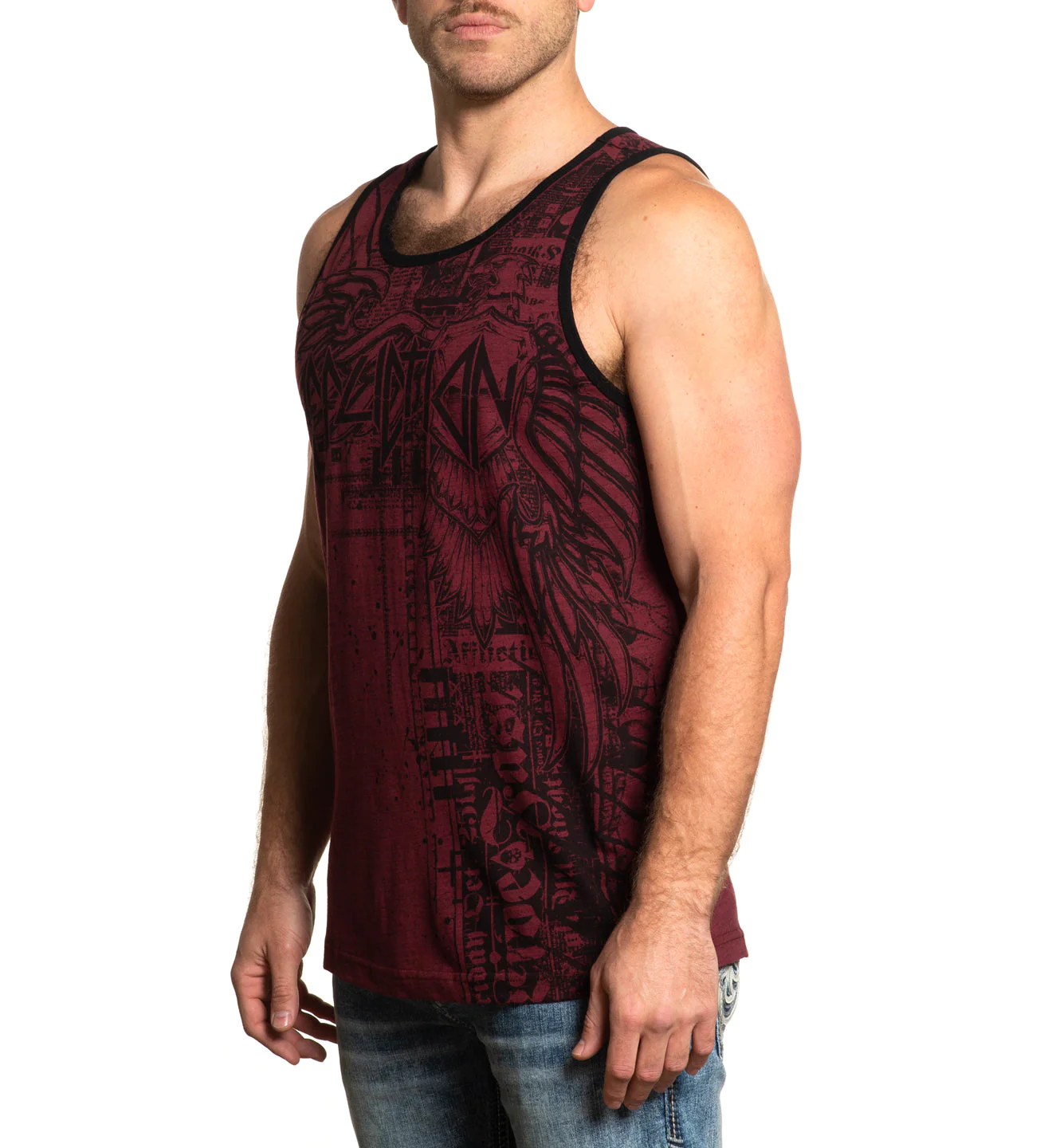 Affliction Dust Cloud Tank Red Ochre T-shirt price