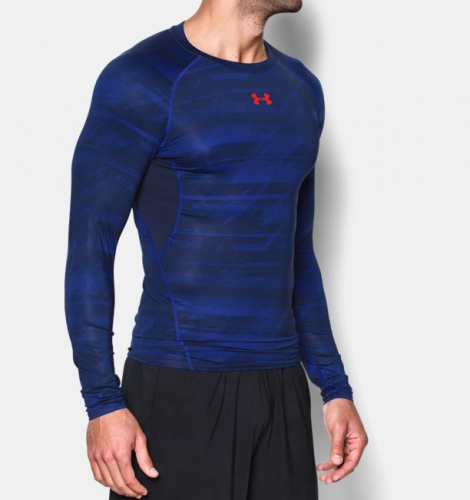 Компрессионная футболка Under Armour Printed Long Sleeve Compression Shirt Academy цена