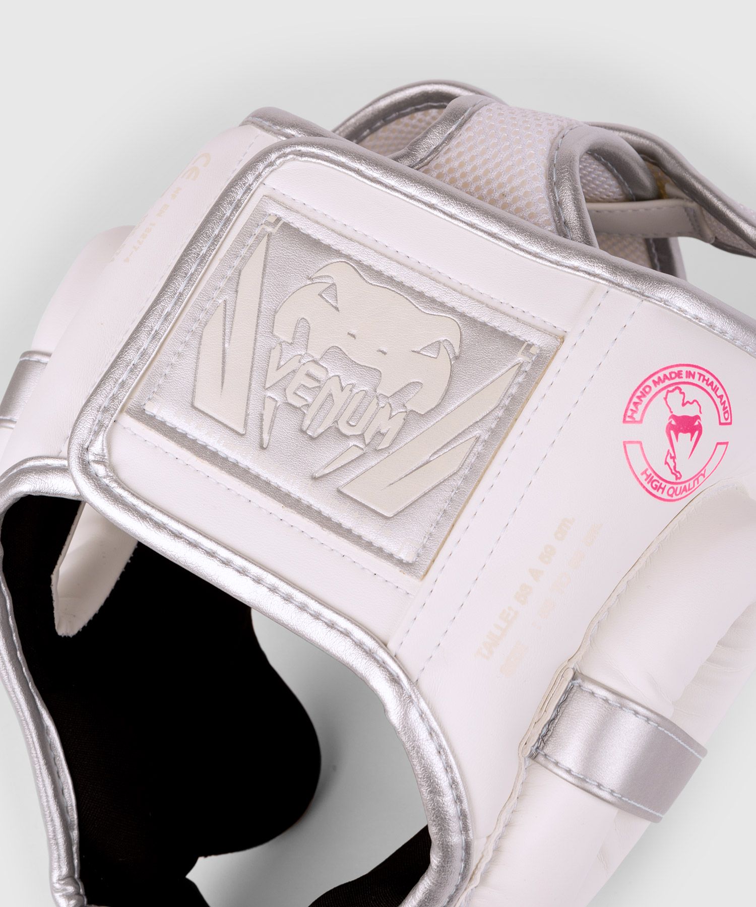 Шлем Venum Elite Headgear White Silver Pink купить