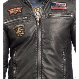 Куртка Affliction The Clash PU Leather Jacket, Фото № 4