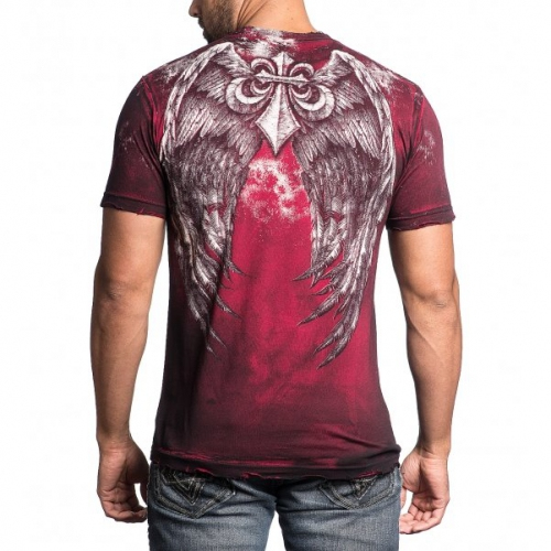 Футболка Affliction Mens Relinquish T-Shirt Red купить