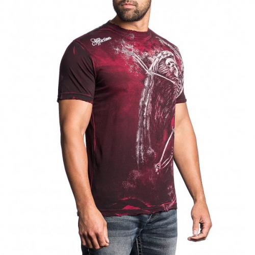 Футболка Affliction Mens Relinquish T-Shirt Red цена