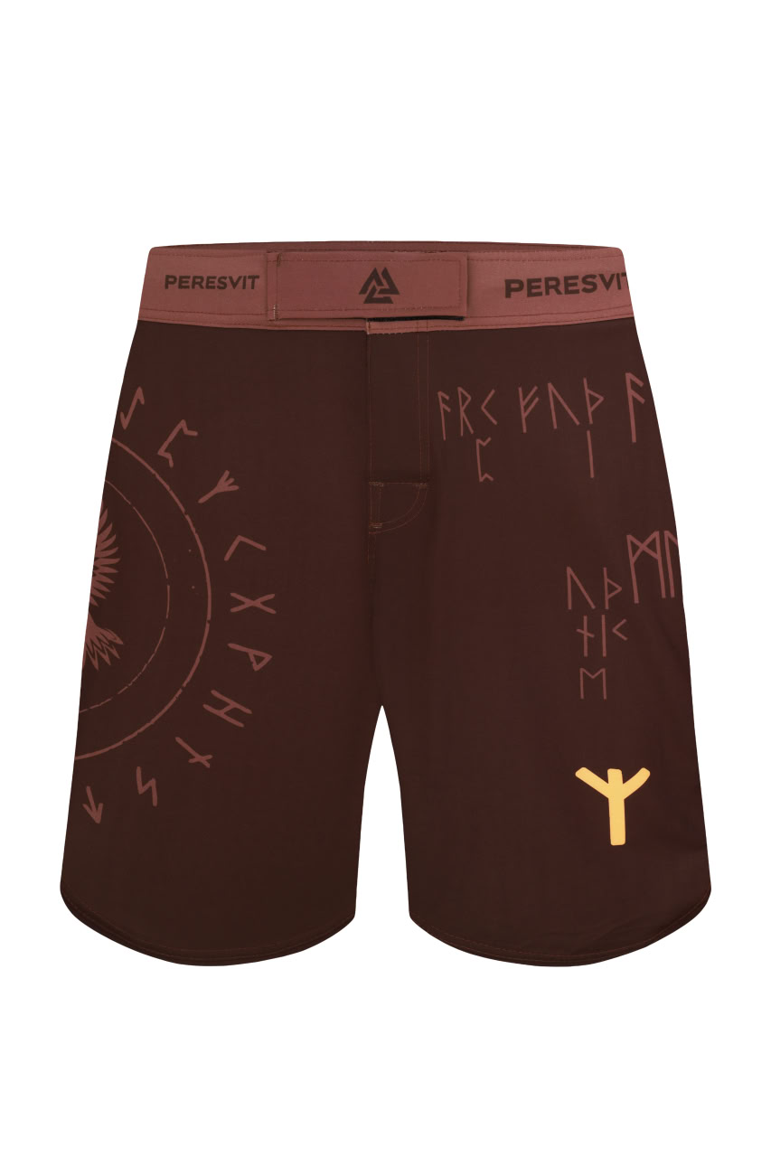 MMA shorts Peresvit Stratum Valhalla Fightshorts Brute Brown