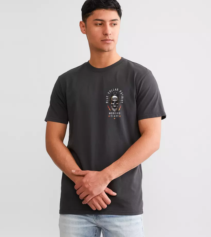 Howitzer Blue Collar Metal Vintage Black T-shirt