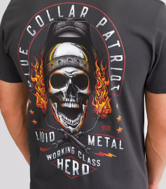 Howitzer Blue Collar Metal Vintage Black T-shirt price