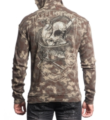 Double-sided thermal jacket Affliction Death Coil Rev Zip Hood buy