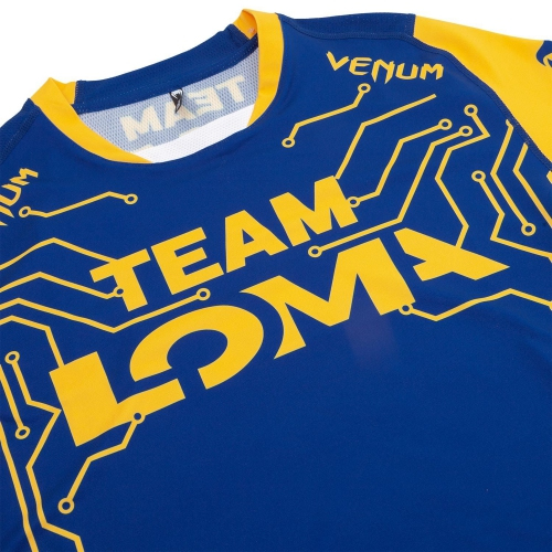 Футболка Venum Loma Fight Dry Tech T-shirt Blue Yellow оригінал