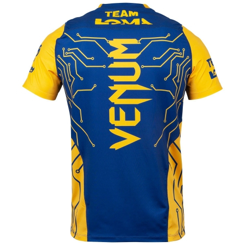 Футболка Venum Loma Fight Dry Tech T-shirt Blue Yellow ціна