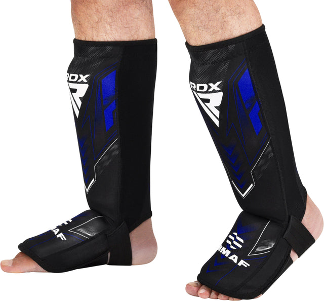 Захист гомілки RDX IMMAF Approved Neoprene Shin Instep Guards Blue фото