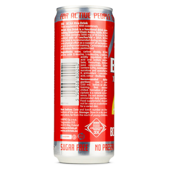 Аминокислота ActivLab BCAA Xtra Drink 5000 mg 330 ml Orange Flavour купить