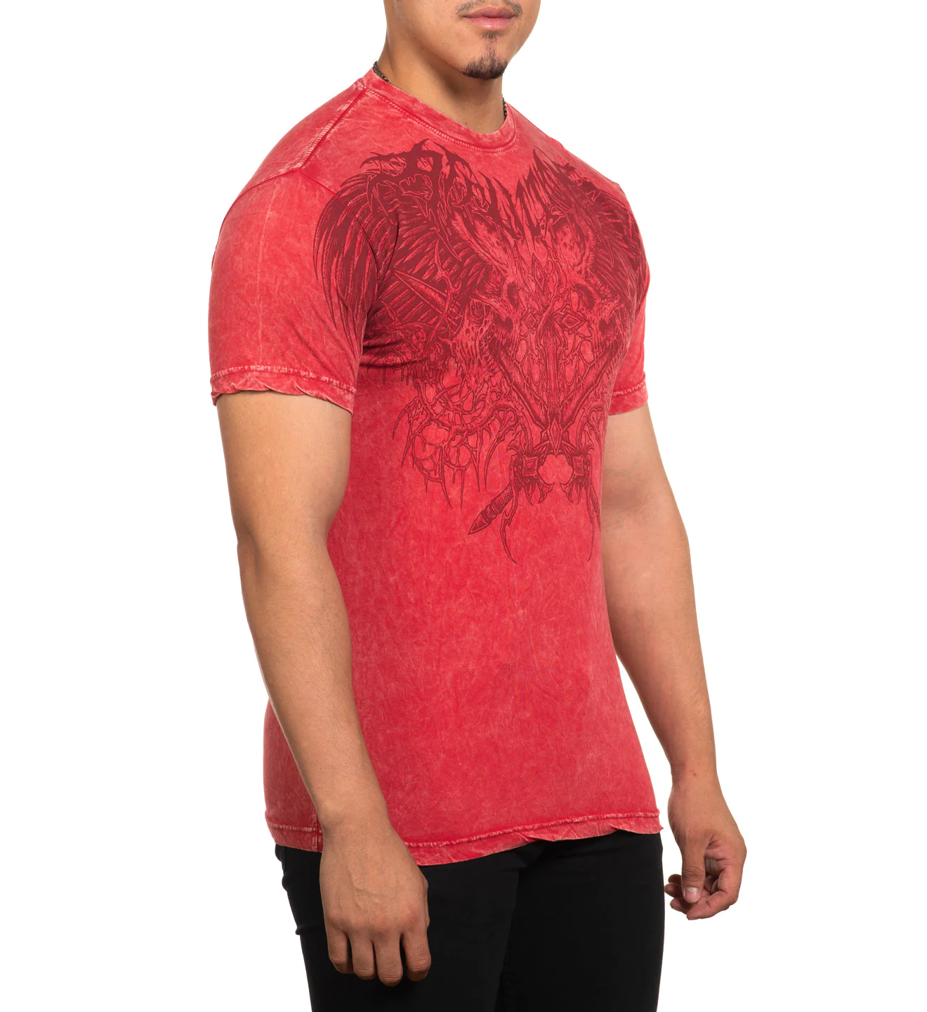 Футболка Affliction Toxic Wrath A25797 Cherry Lava Wash фото