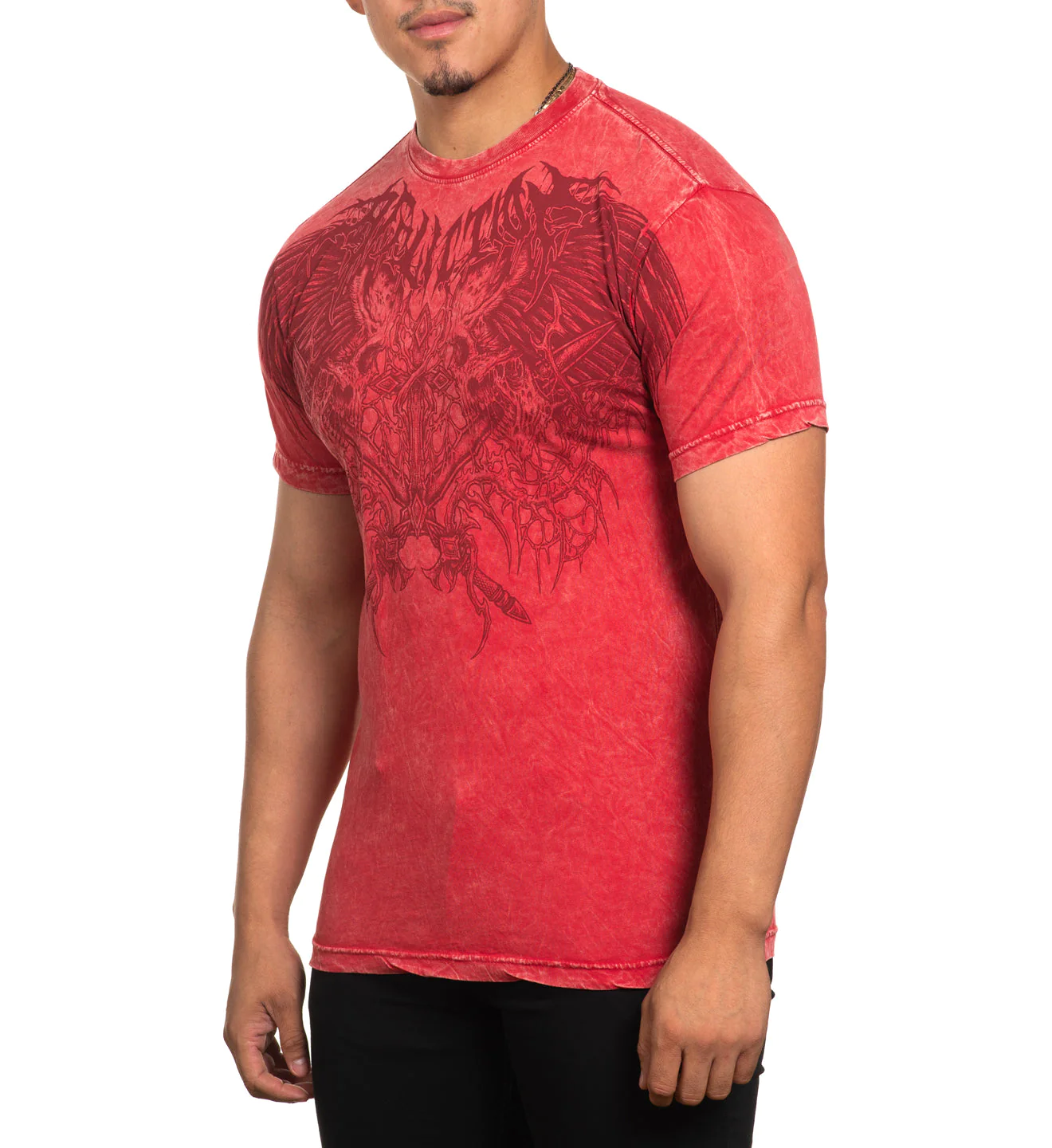 Футболка Affliction Toxic Wrath A25797 Cherry Lava Wash ціна