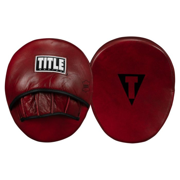 Лапы Title Boxing Blood Red Leather Punch Mitts