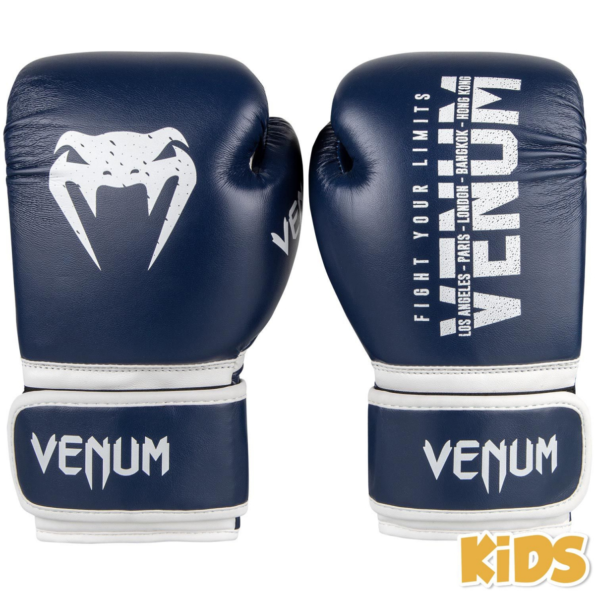 Боксерские перчатки для детей Venum Signature Kids Boxing Gloves Navy Blue 