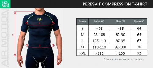 Компресійна футболка Peresvit Air Motion Black Red Short Sleeve розмір