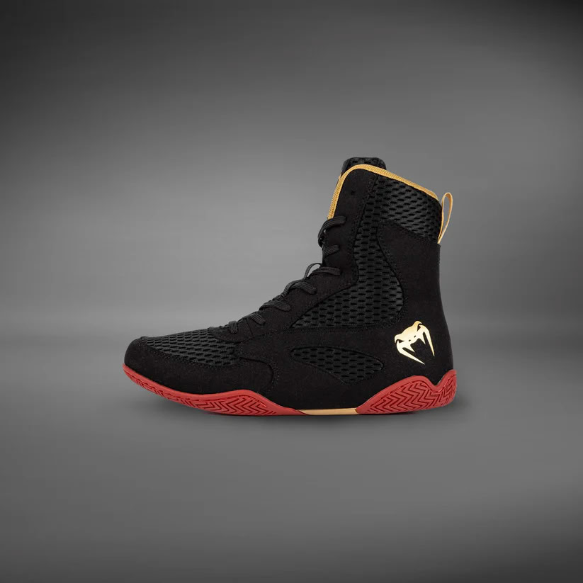 Боксерки Venum Contender Boxing Shoes Black Gold Red фото