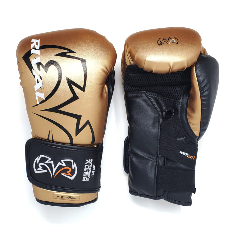 Боксерські рукавиці Rival RS11V Evolution Sparring Gloves Velcro Gold купити