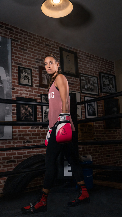 Boxing gloves Title Gel E-Series Training & Sparring Gloves Pink White Black photo