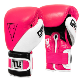 Боксерские перчаткиTitle Gel E-Series Training&Sparring Gloves Pink White Black