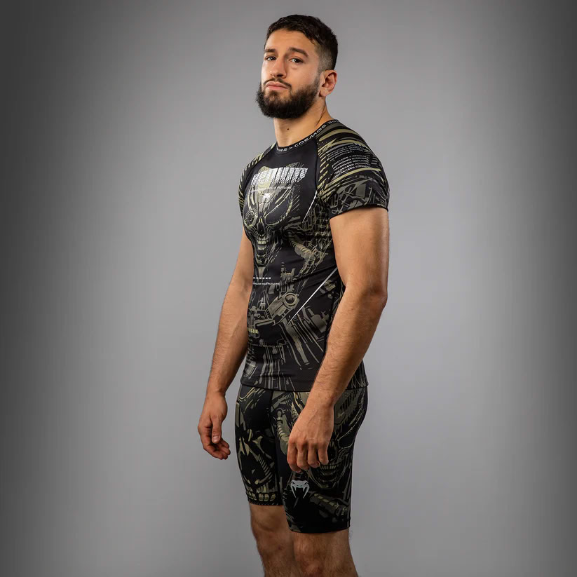 Рашгард Venum Invader Short Sleeve Rashguard Black Sand фото