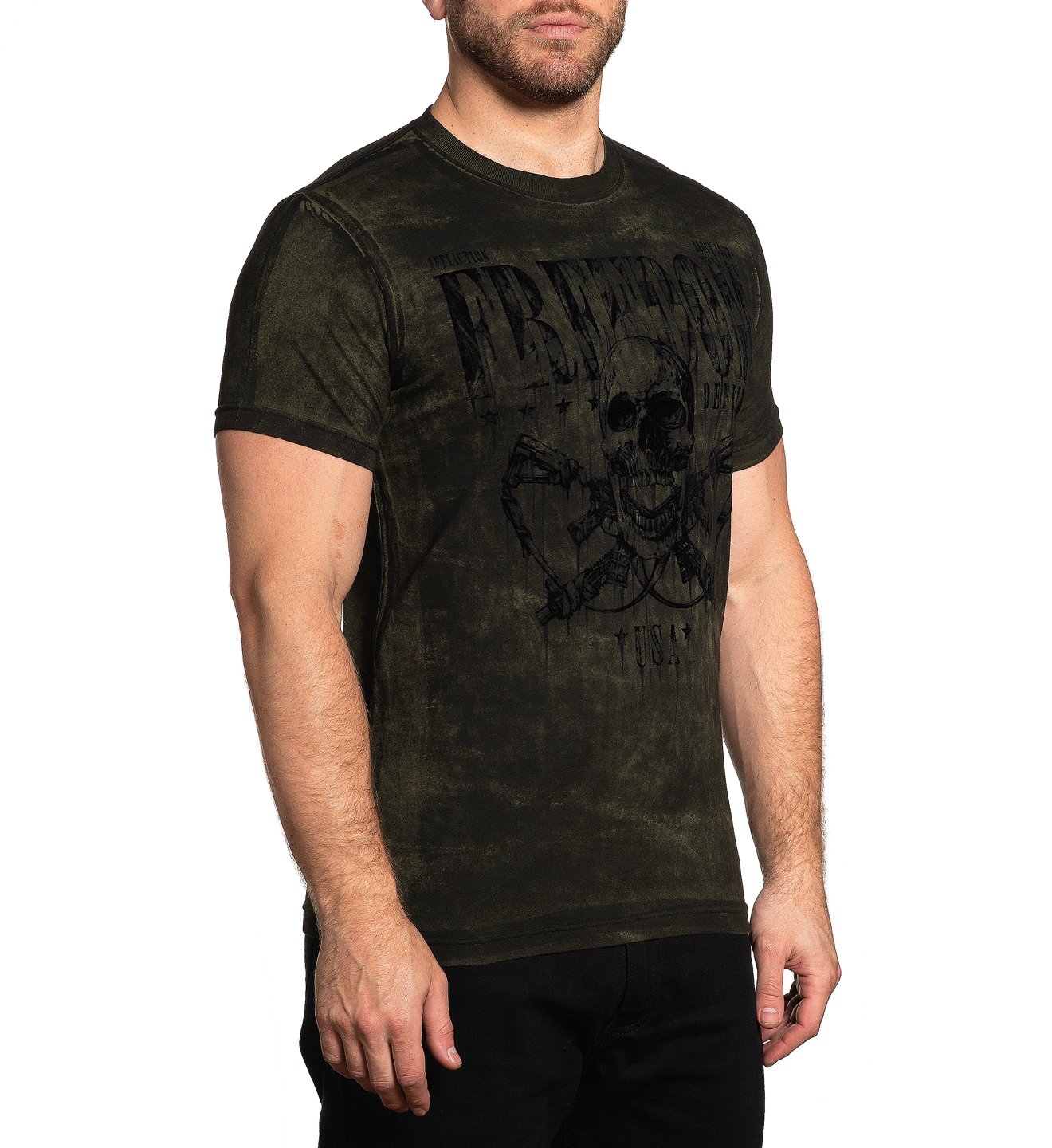 Футболка Affliction Nevermind Military Green ціна